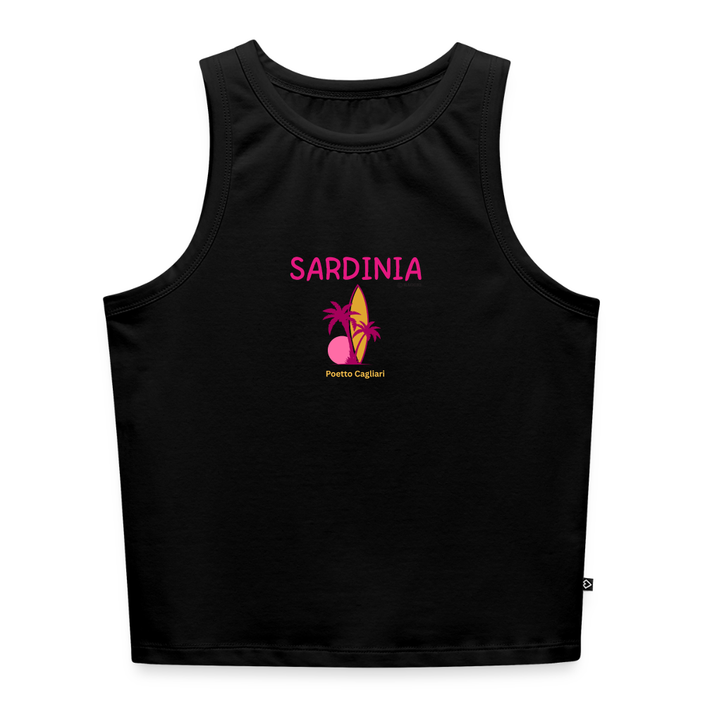 Women’s Cropped Organic Tank Top - black