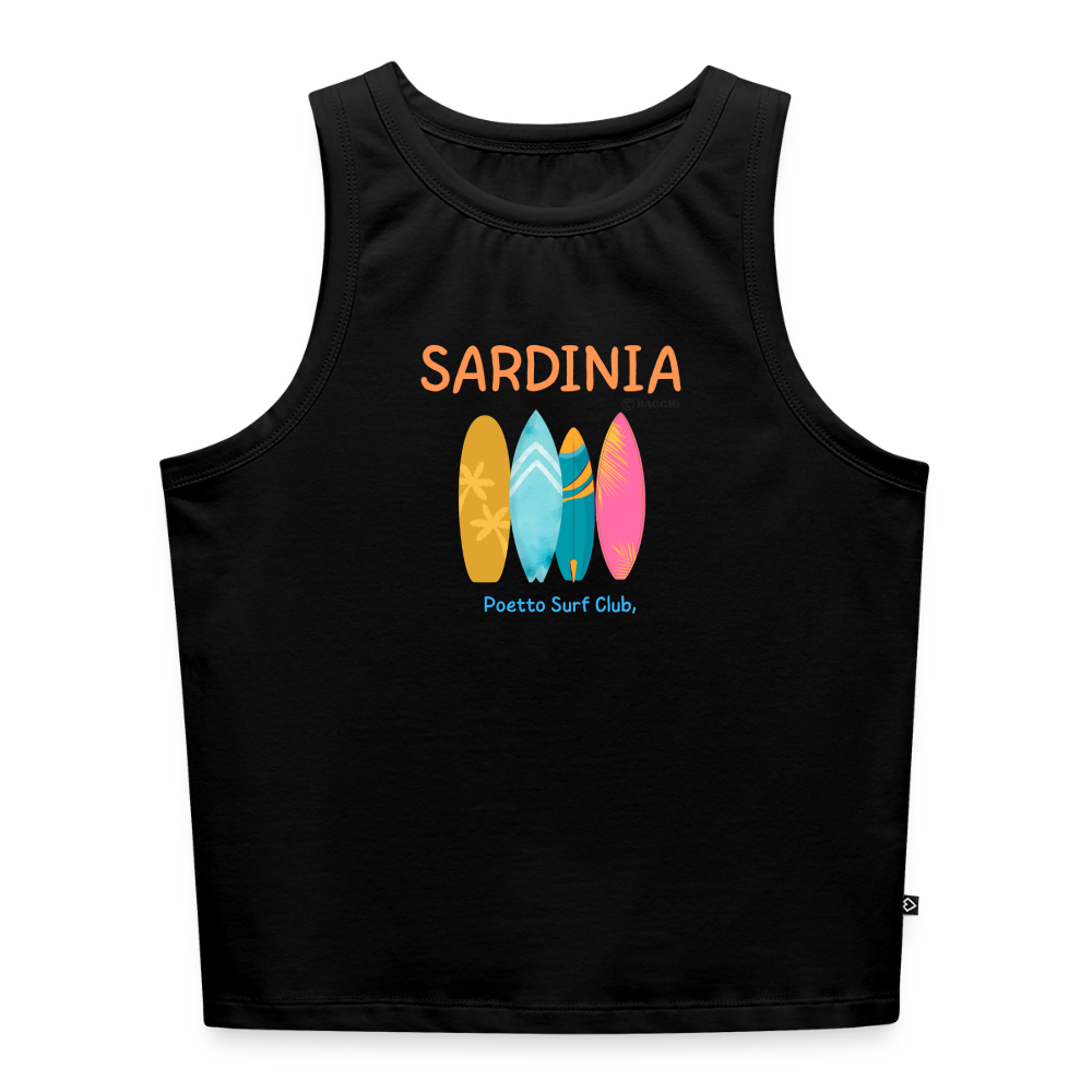 Women’s Cropped Organic Tank Top - black