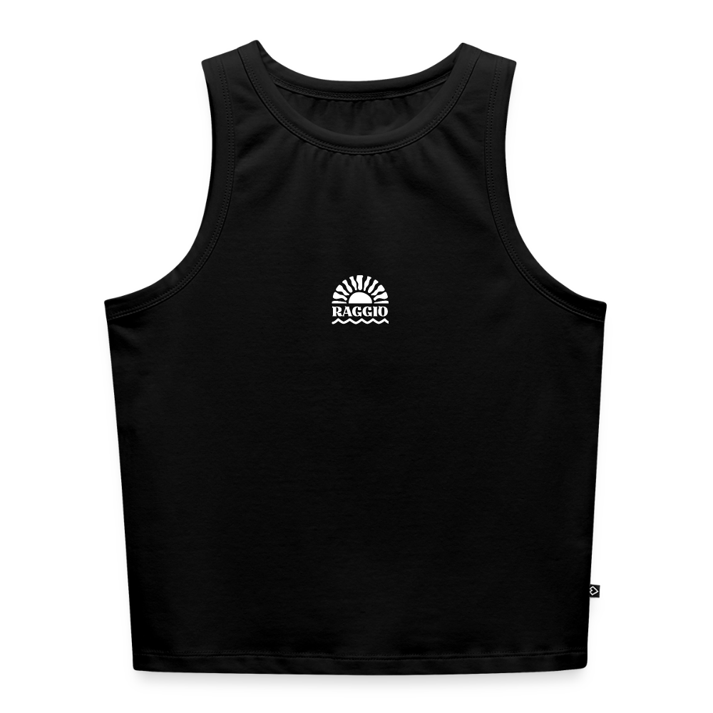 Women’s Cropped Organic Tank Top - black